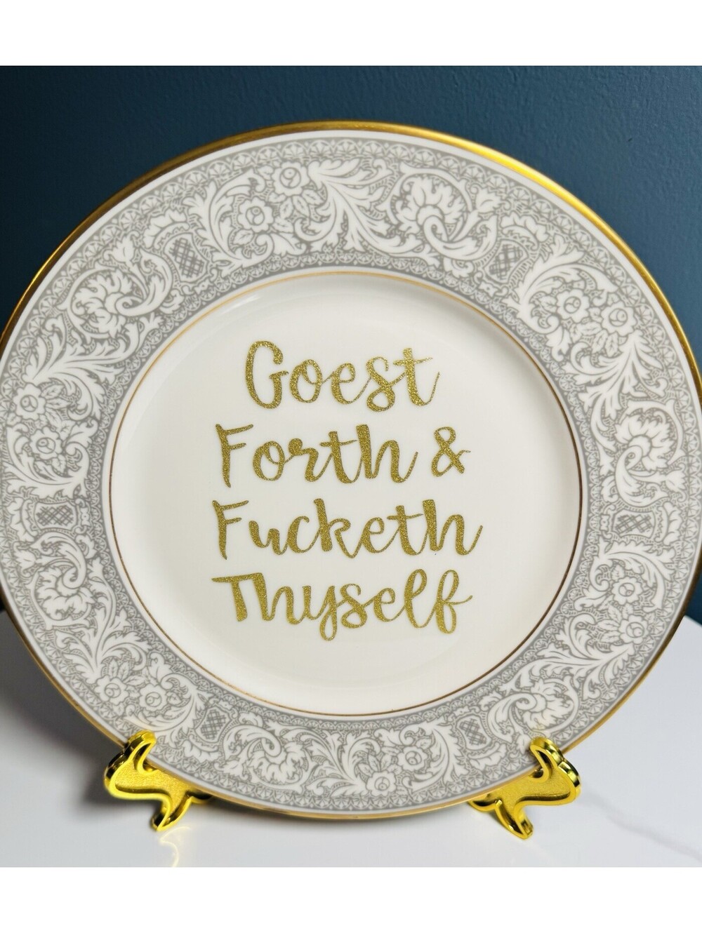 Handmade Gift Funny Humor Unique Present Novelty Antique Plate Collectable